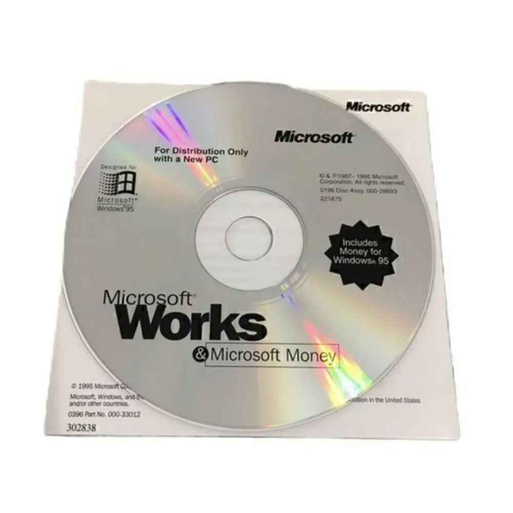 Microsoft Works 4.0 and Money 95 for Windows 95